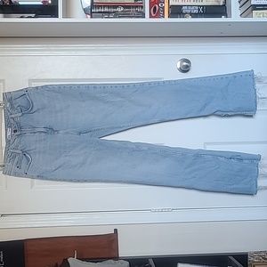 Zara slim fit raised ankle light wash denim jeans size‎ 8